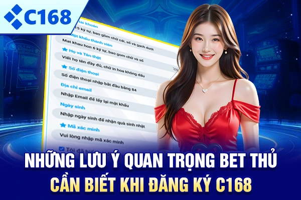 Những lưu ý quan trọng bet thủ cần biết khi đăng ký C168